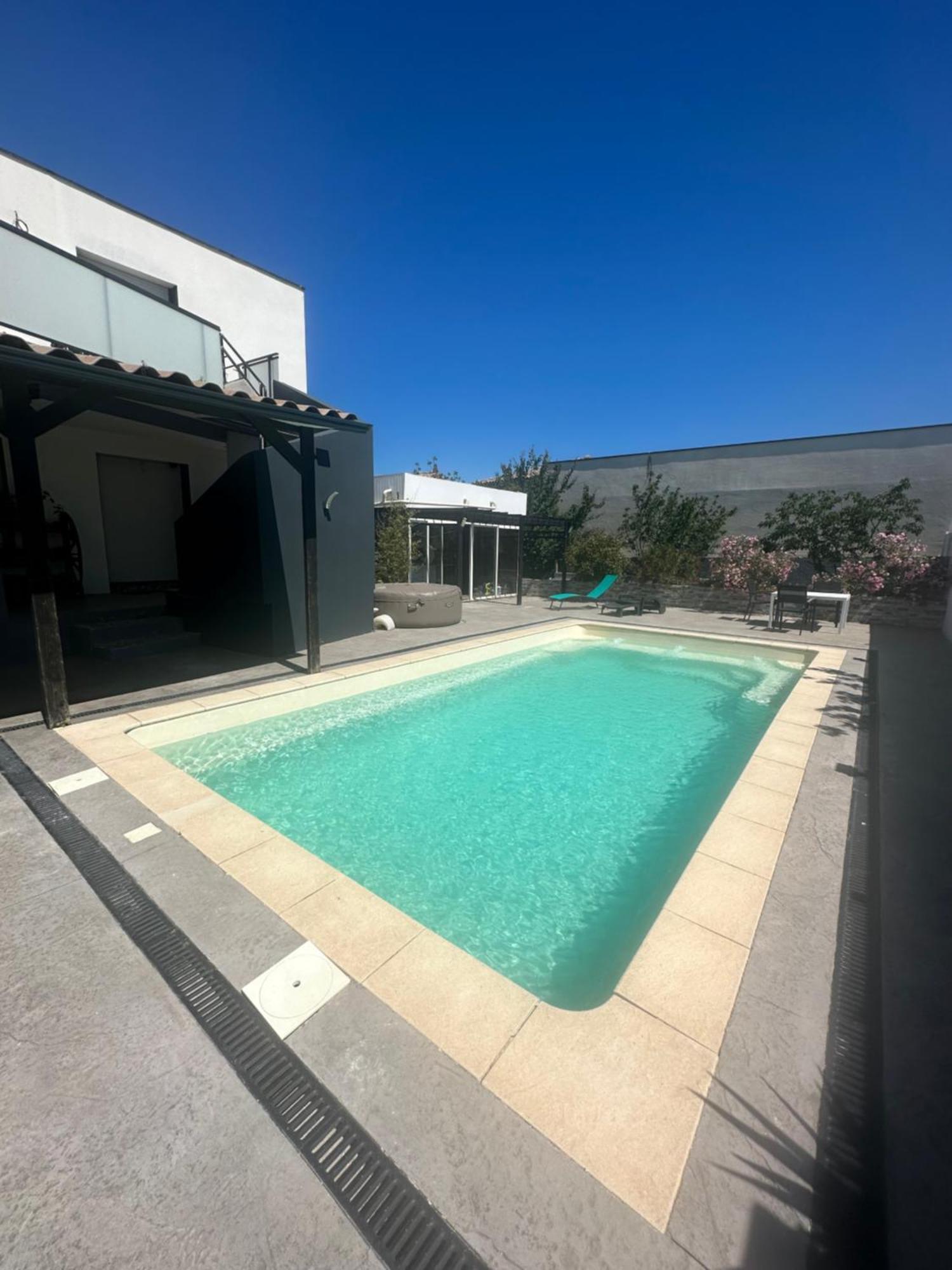 Superbe Appartement Avec Piscine Et Spa Privatif Villeneuve-les-Beziers Exterior photo